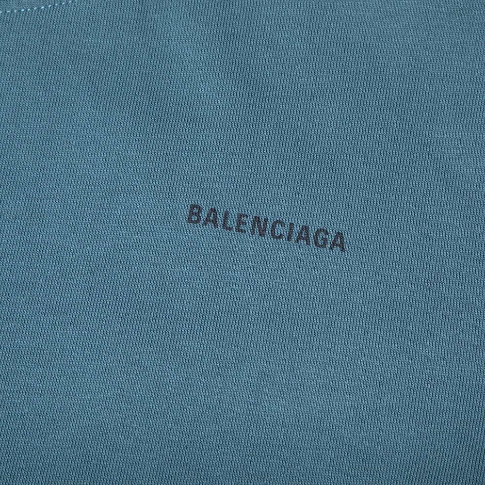 Футболка Balenciaga SS23 Blue T-Shirt - изображение 7