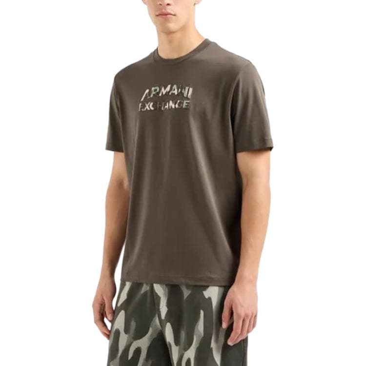 Футболка ARMANI EXCHANGE AE T Рубашка Мужская Кофейного Цвета - изображение 2