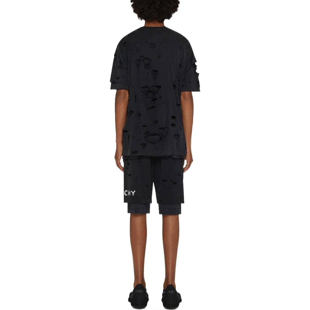 Футболка Givenchy SS23 Logo Print Distressed T-Shirt Black - изображение 2