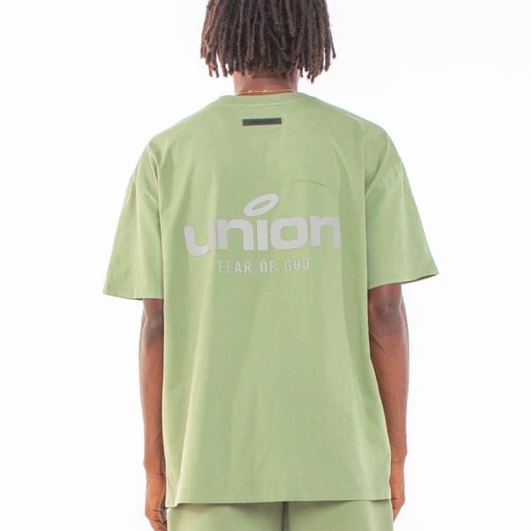 Футболка Fear of God Essentials x Union LA FW21 Vintage Tee GreenLogoT - изображение 2