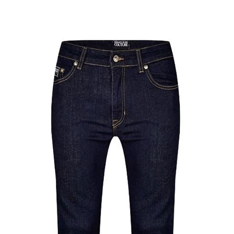 Штаны Versace Jeans Couture Logo Straight Jeans Dark Blue - изображение 6