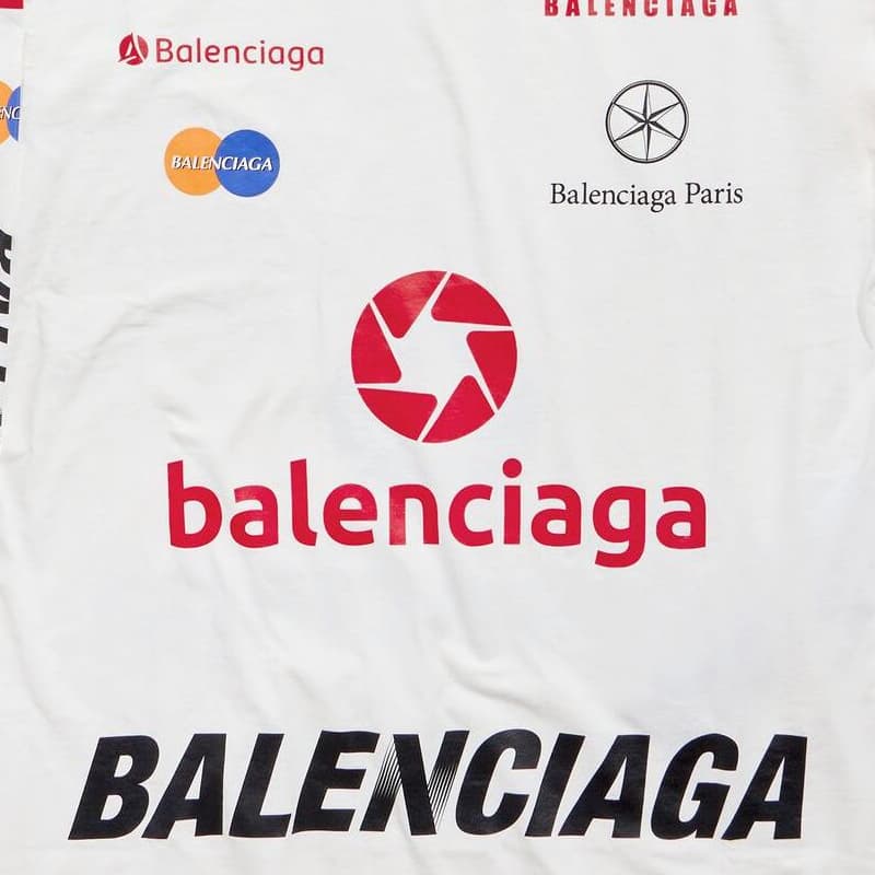 Футболка Balenciaga FW23 T Рубашка Свободного кроя Унисекс Белая - изображение 4