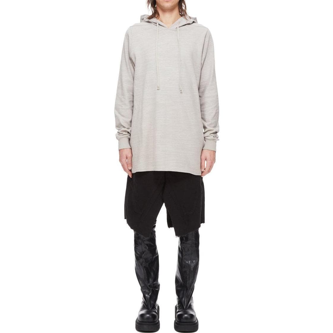 Худи RICK OWENS Luxor Hoodie In Pearl Bigarzato Jersey FW23 - изображение 4