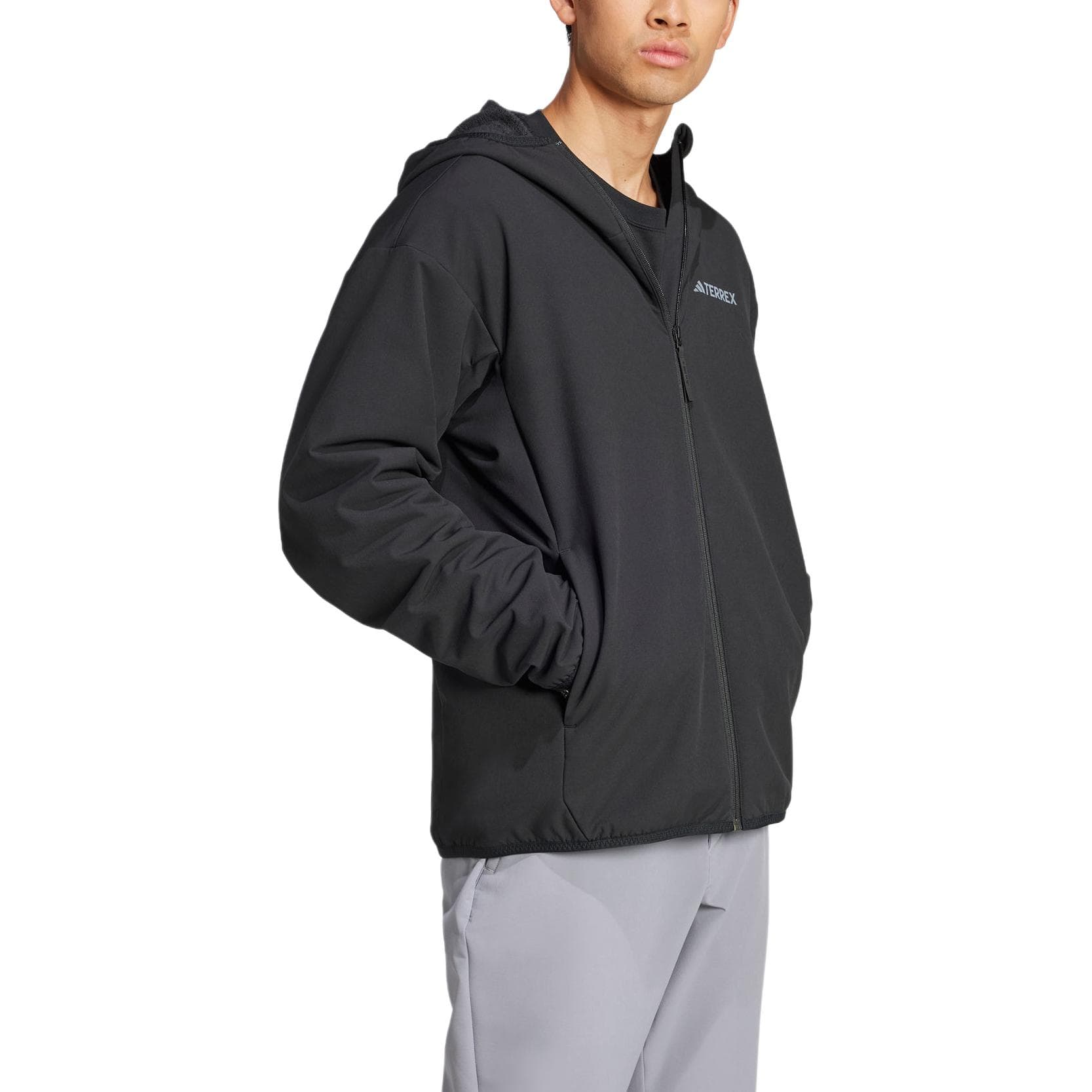 Куртка Adidas Cold.Rdy SERIES MULTI На открытом воздухе Флисовая подкладка Спортивная Мягкая Оболочка Куртка Мужская Черная - изображение 5