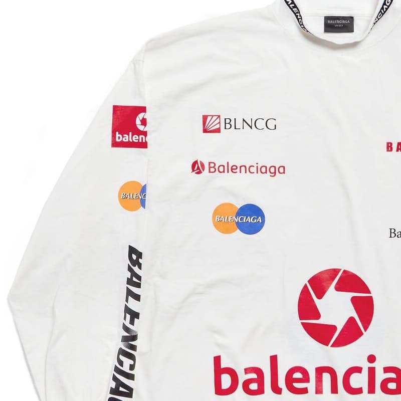 Футболка Balenciaga FW23 T Рубашка Свободного кроя Унисекс Белая - изображение 5