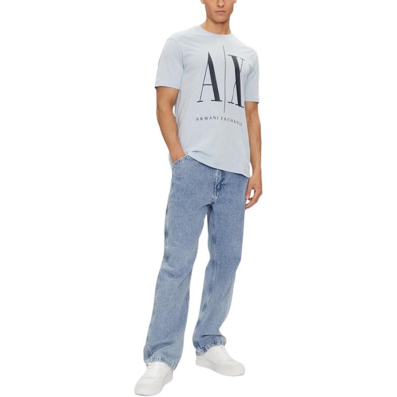 Футболка ARMANI EXCHANGE AE T Рубашка Мужская Светло-Синяя - изображение 3