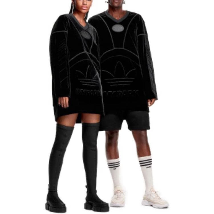 adidas x IVY PARK FW23 Black Velvet Soccer Jersey - изображение 3