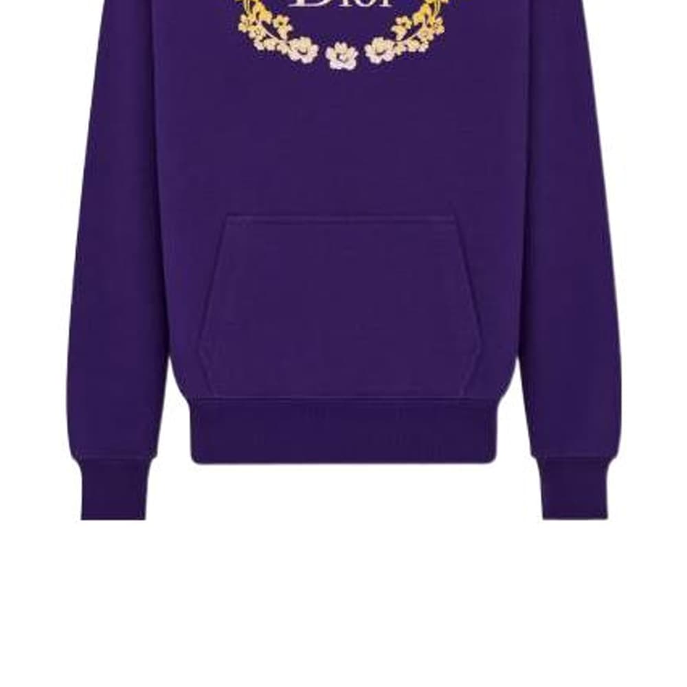 Худи Dior SS22 Logo Embroidered Hoodie Purple - изображение 6