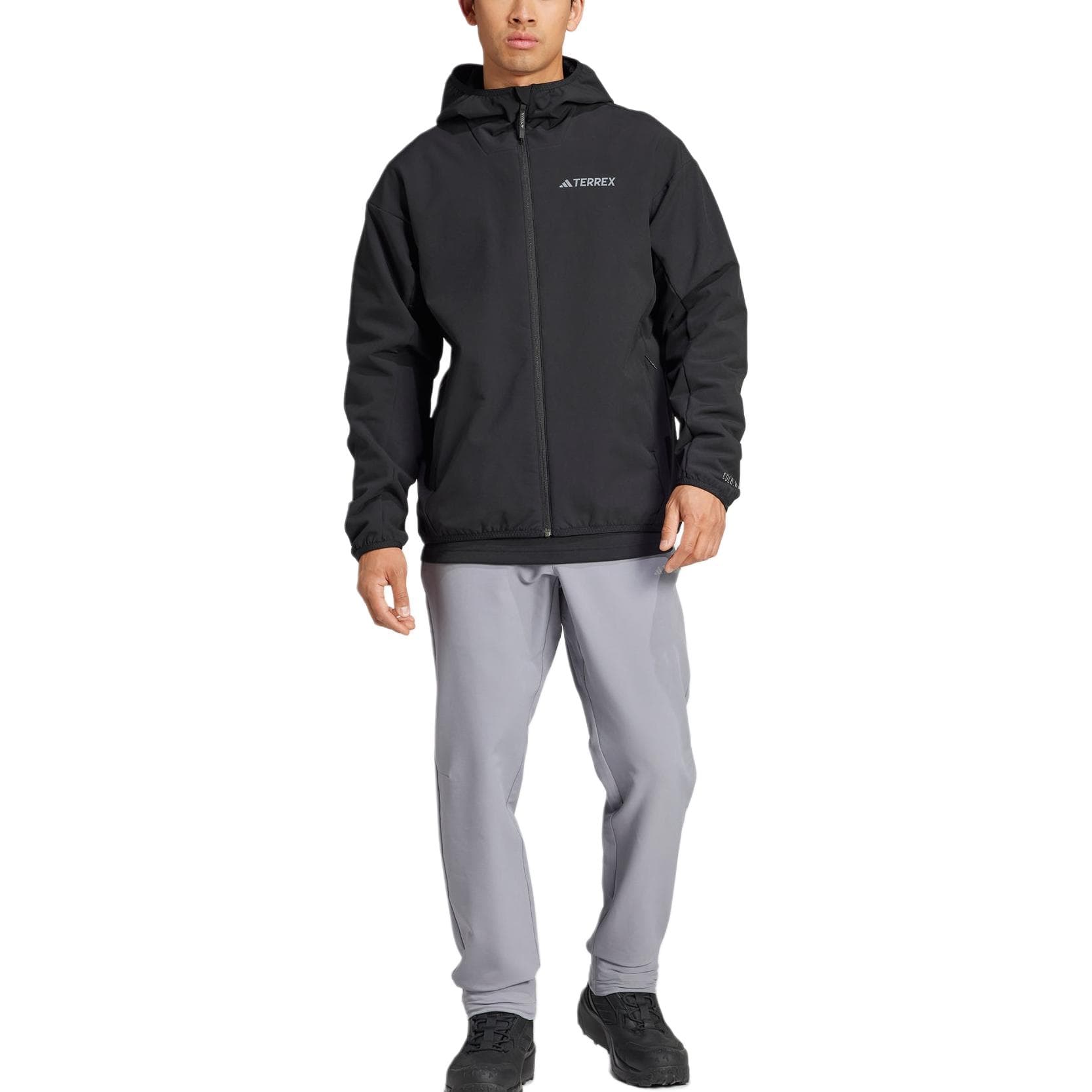 Куртка Adidas Cold.Rdy SERIES MULTI На открытом воздухе Флисовая подкладка Спортивная Мягкая Оболочка Куртка Мужская Черная - изображение 3