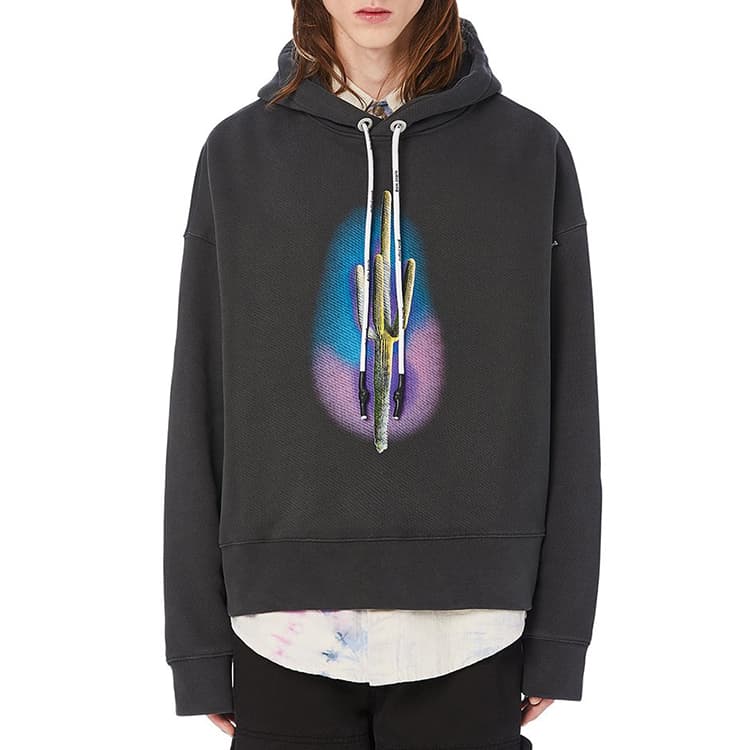 Худи Palm Angels Cactus Hoodie Black — фото 3