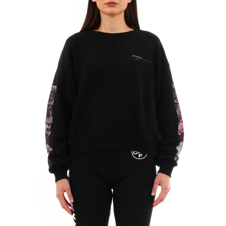 Кофта OFF-WHITE Floral Print Sweatshirt Black - изображение 2