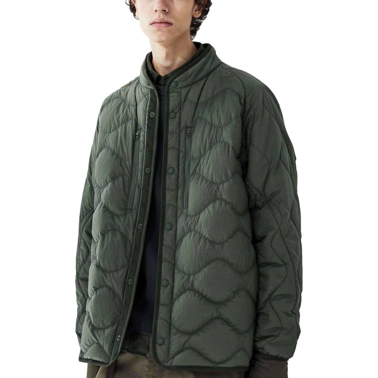 Зимняя куртка пуховик UNIQLO x White Mountaineering FW23 Olive - изображение 4