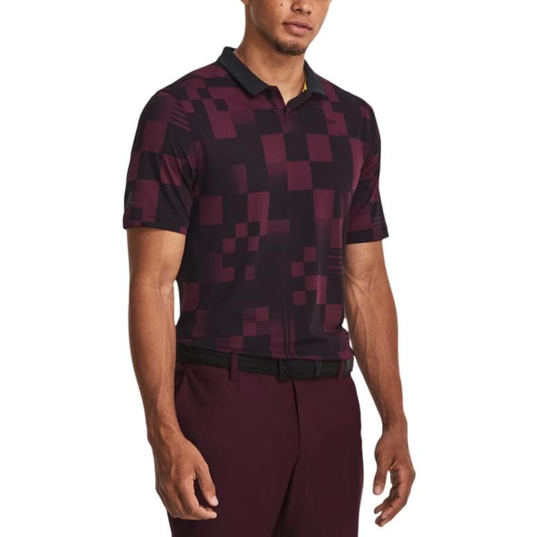 Поло Under Armour Мужское Поло Бордового Цвета - изображение 4