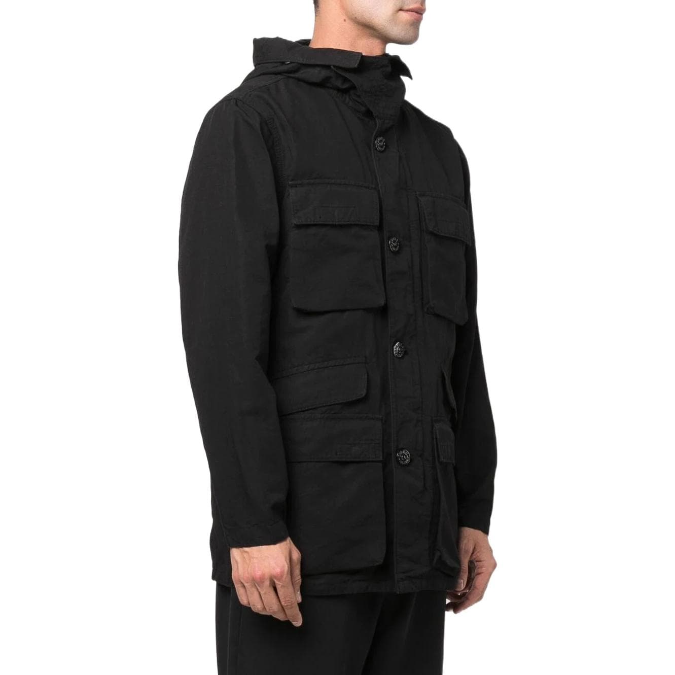Куртка Stone Island SS22 Black Hooded Jacket - изображение 4