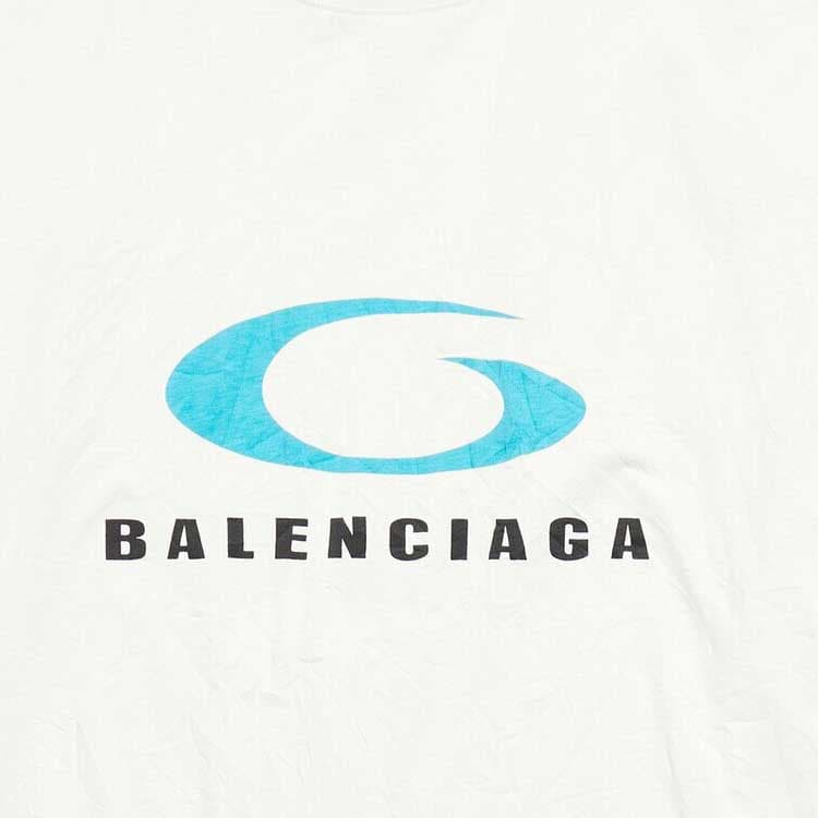 Футболка Balenciaga T-рубашка свободного кроя унисекс белая - изображение 4