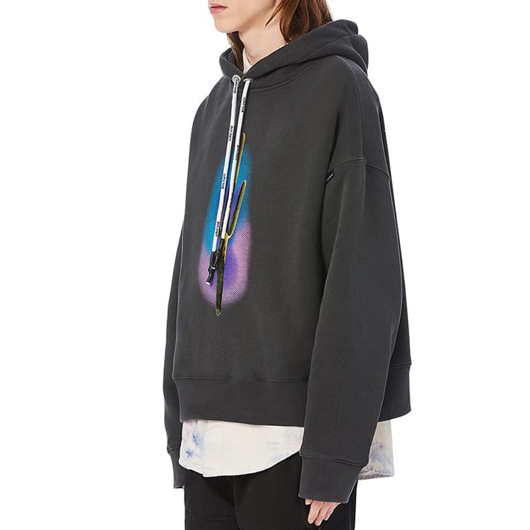 Худи Palm Angels Cactus Hoodie Black — фото 4