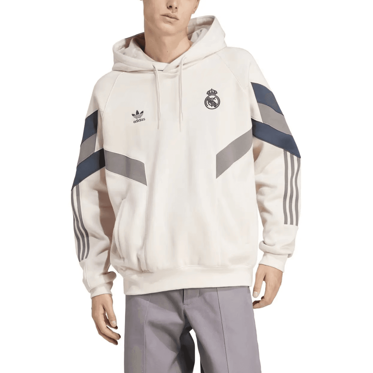 Худи Adidas Originals Lifestyile Толстовка Унисекс Кремовый - изображение 2