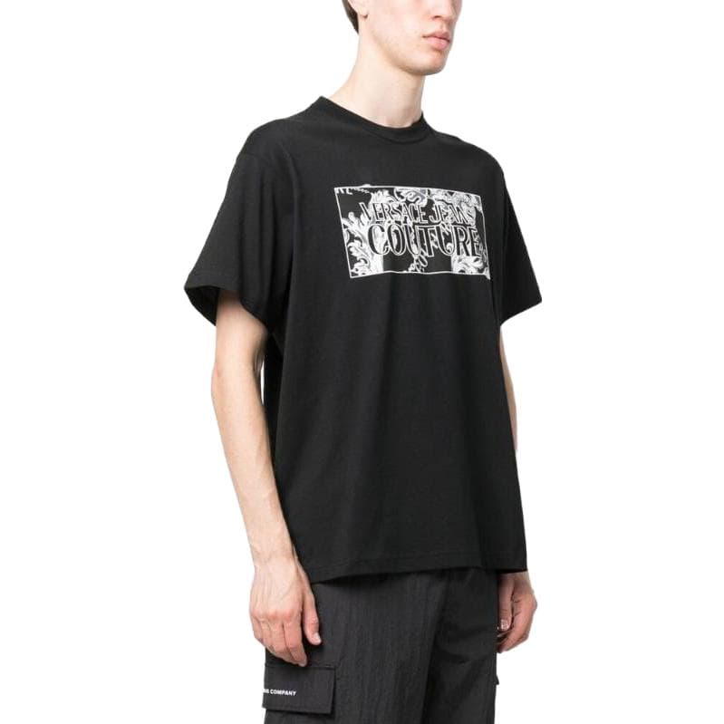 Футболка VERSACE JEANS COUTURE FW23 T Рубашка Мужская Черная - изображение 4