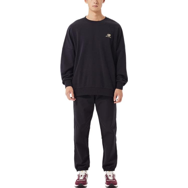 Кофта New Balance Logo Crewneck Sweatshirt Black - изображение 3