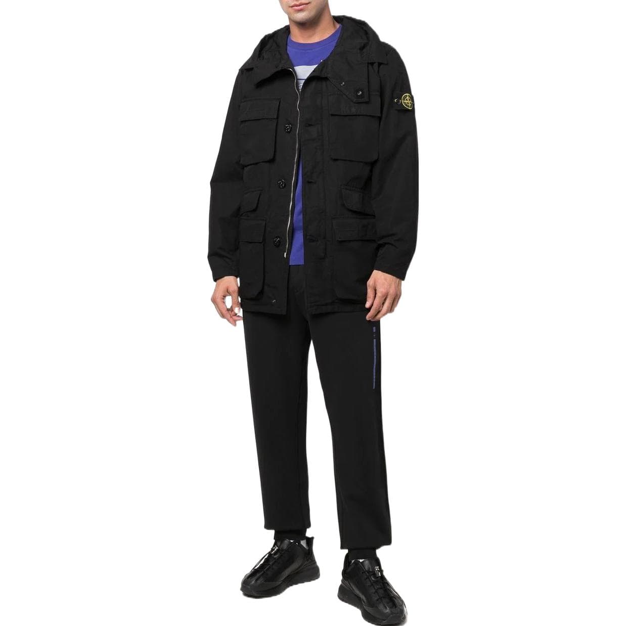 Куртка Stone Island SS22 Black Hooded Jacket - изображение 2