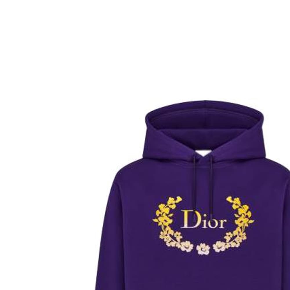Худи Dior SS22 Logo Embroidered Hoodie Purple - изображение 4