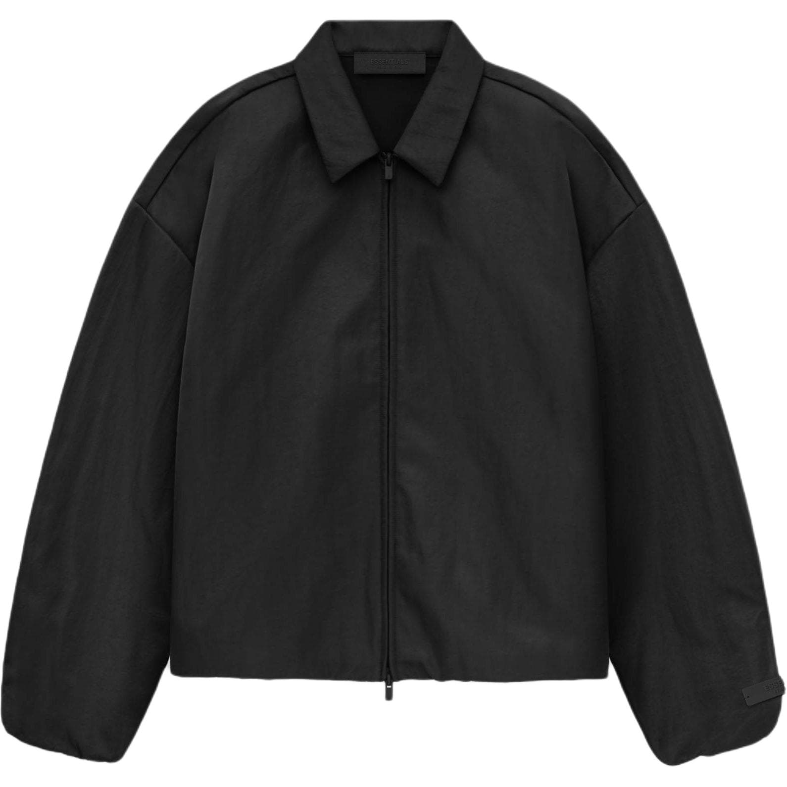 Куртка Fear of God Essentials Textured Nylon Trucker Jacket Black — фото 2