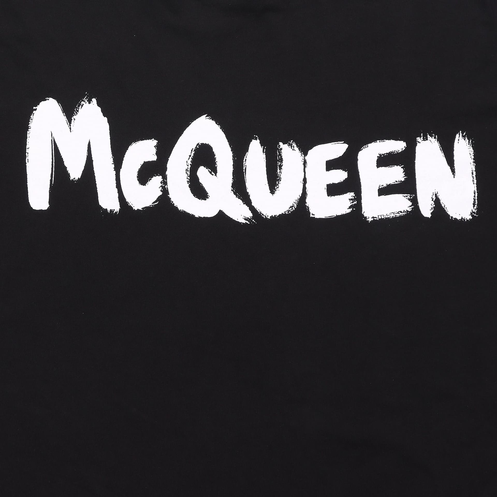 Футболка Alexander McQueen Letter Print T-Shirt Black — фото 4