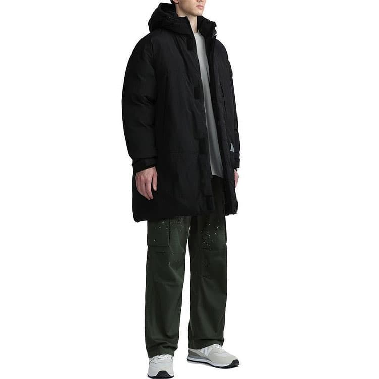 Зимняя куртка пуховик Carhartt WIP Logo Hoodie Black - изображение 5
