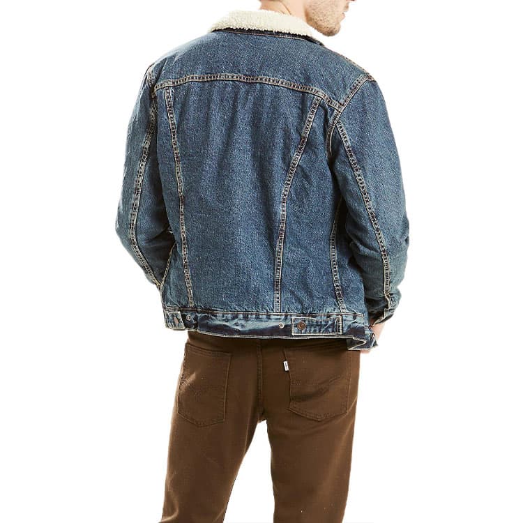 Джинсовая куртка Levi's FW22 Fleece Denim Jacket Dark Blue - изображение 2