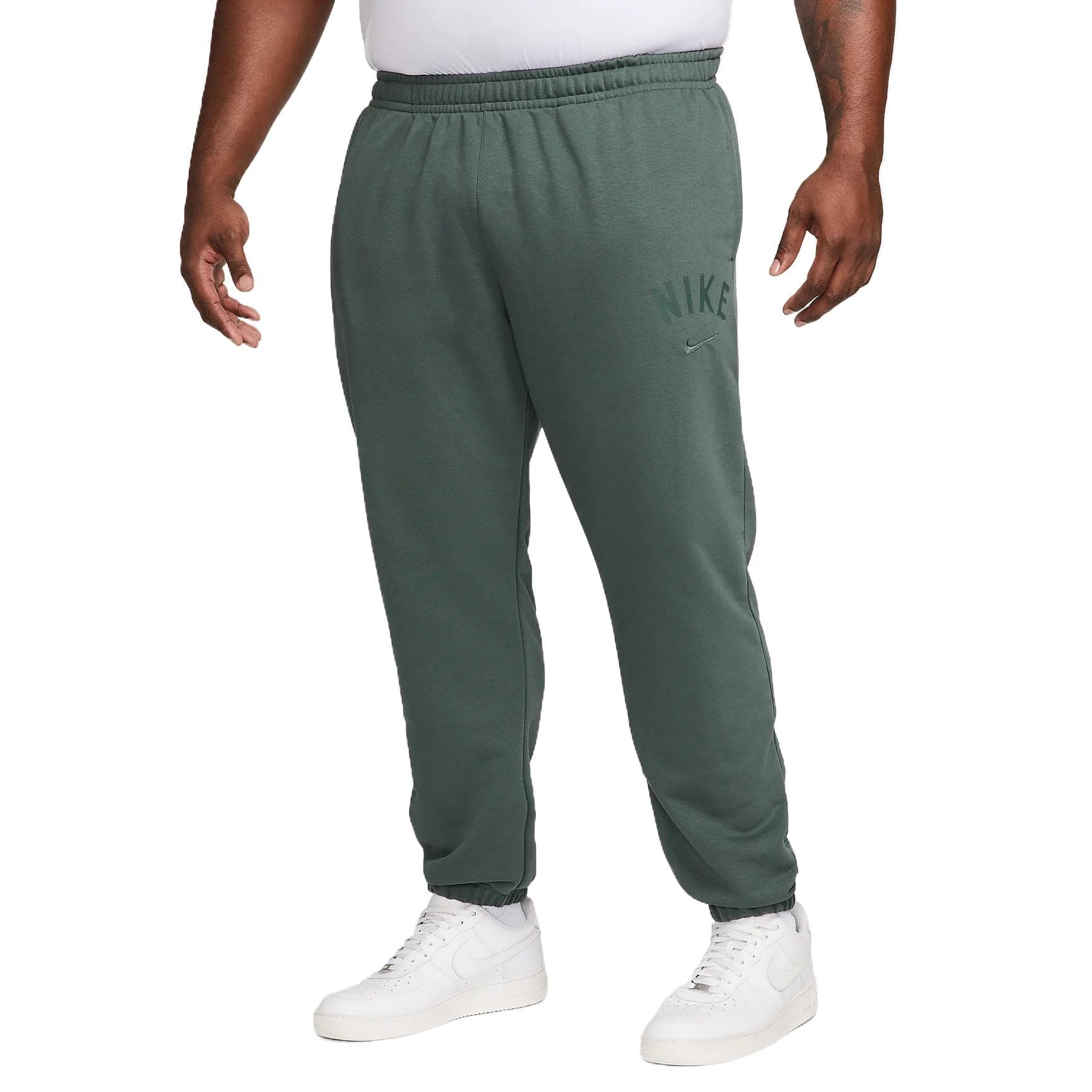 Штаны Nike Swoosh Мужские Dri-Fit Флис Фитнес Джоггеры Вязаные Тренировочные Штаны Мужские Зеленые - изображение 3