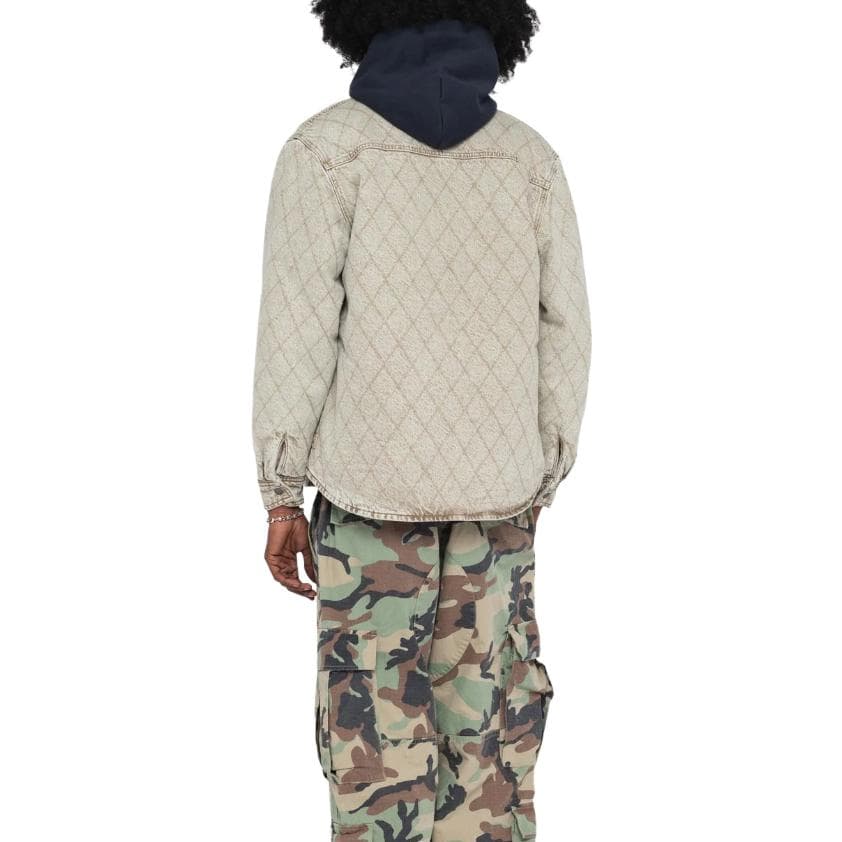 Рубашка Stussy FW23 QUILTED DENIM SHIRT - изображение 4