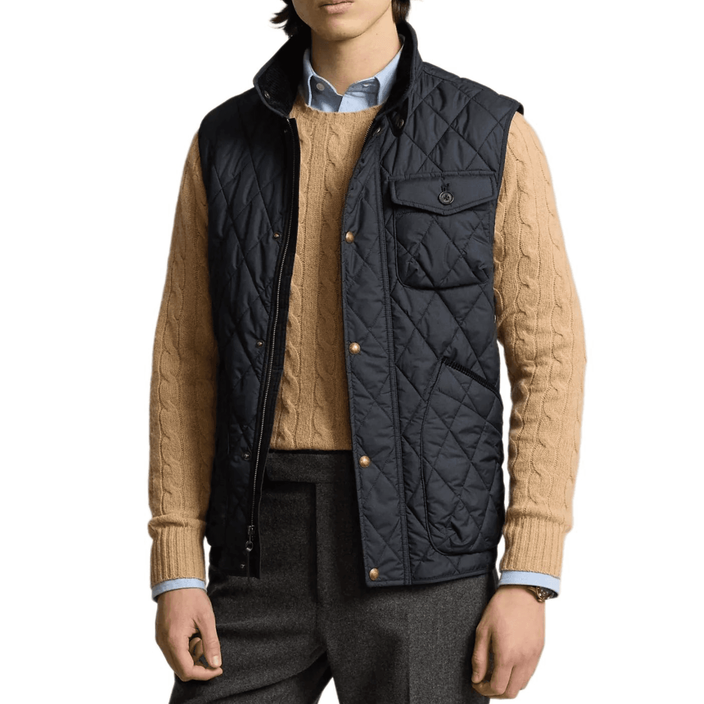 Жилет Polo Ralph Lauren FW24 Мужской жилет Polo черного цвета - изображение 3
