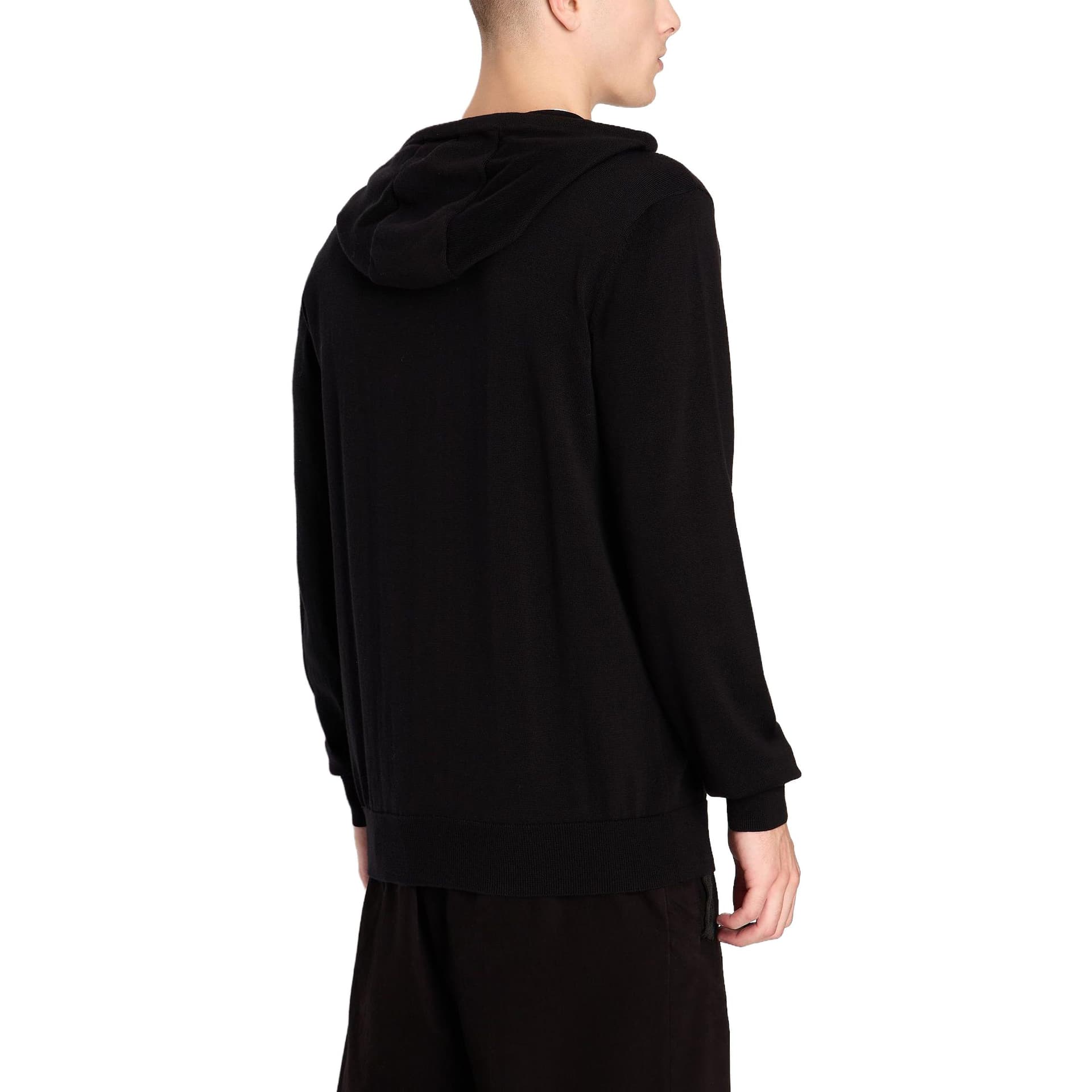Куртка ARMANI EXCHANGE Sustainability Values Organic Cotton Zip Up Hooded Logo Cardigan - изображение 4