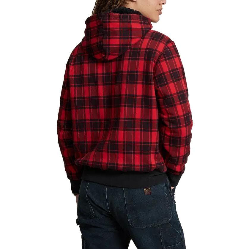 Худи Polo Ralph Lauren Plaid Pile Fleece Hoodie Logo - изображение 4