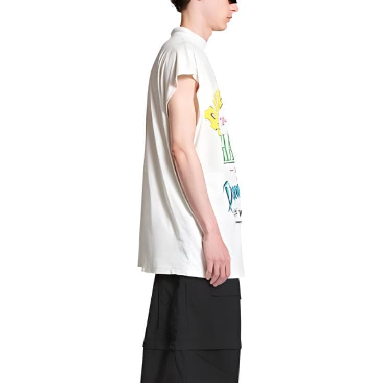 Футболка Balenciaga T-Shirt Oversized In Off White Thin Jersey T - изображение 5