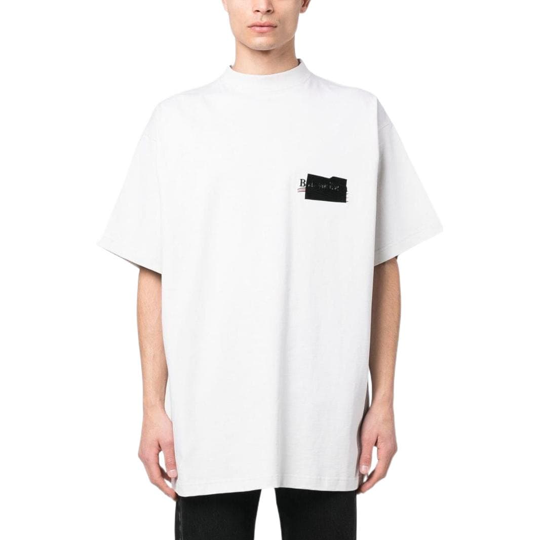 Футболка Balenciaga SS23 Embroidered Logo T-Shirt White - изображение 6
