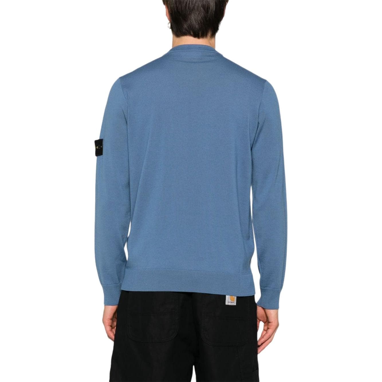Футболка STONE ISLAND T-Рубашка Мужская Синяя - изображение 3