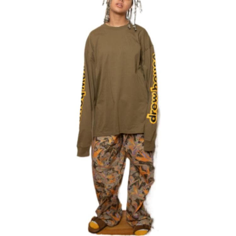 Футболка Drew House FW22 Trew House Ls Hug Tee-Drew House Midnight Olive T - изображение 3