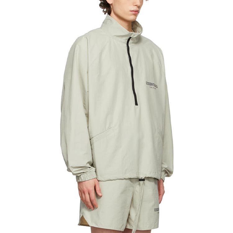 Куртка Fear of God Essentials FW21 Half-zip Track Jacket GreenConcrete Logo - изображение 4