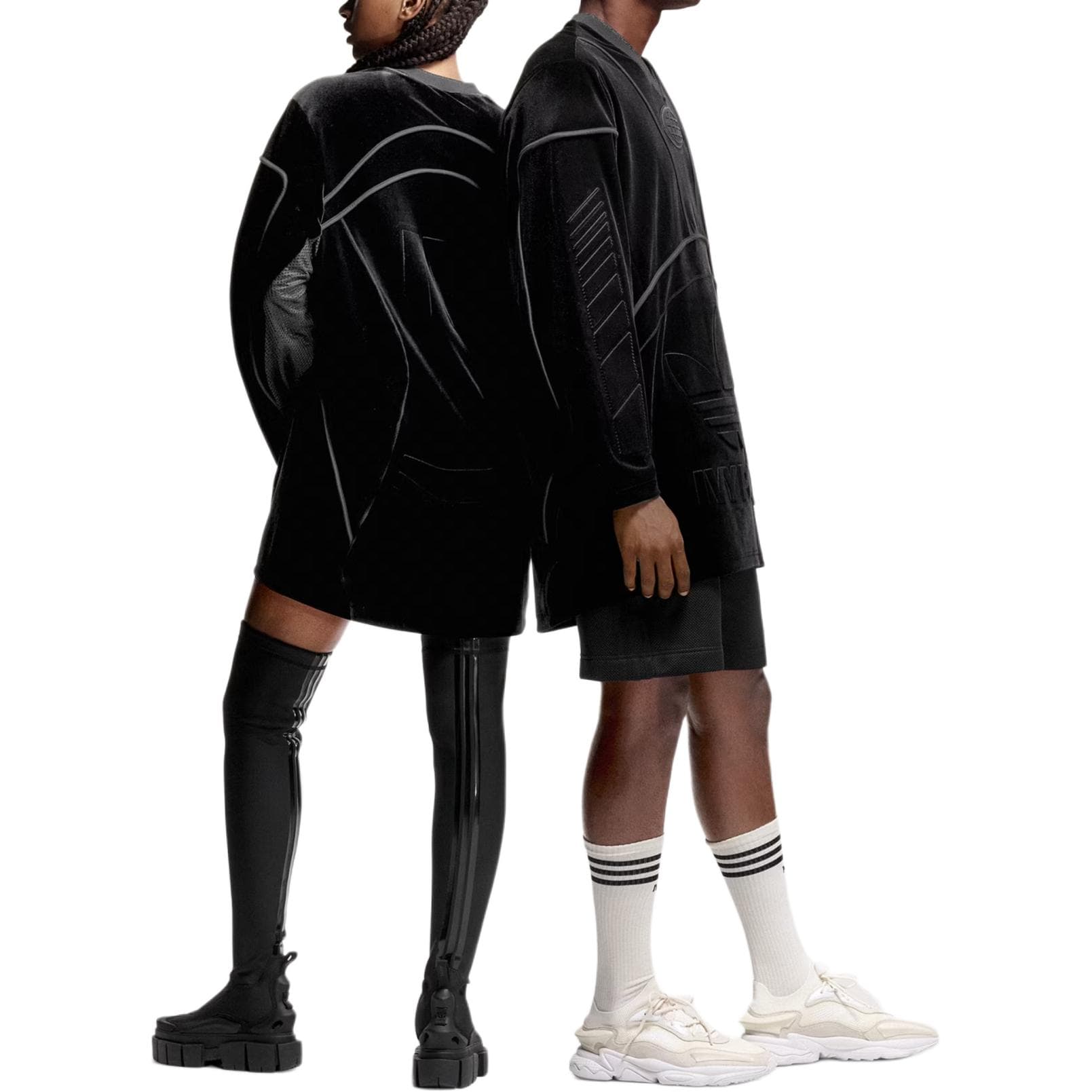 adidas x IVY PARK FW23 Black Velvet Soccer Jersey - изображение 5