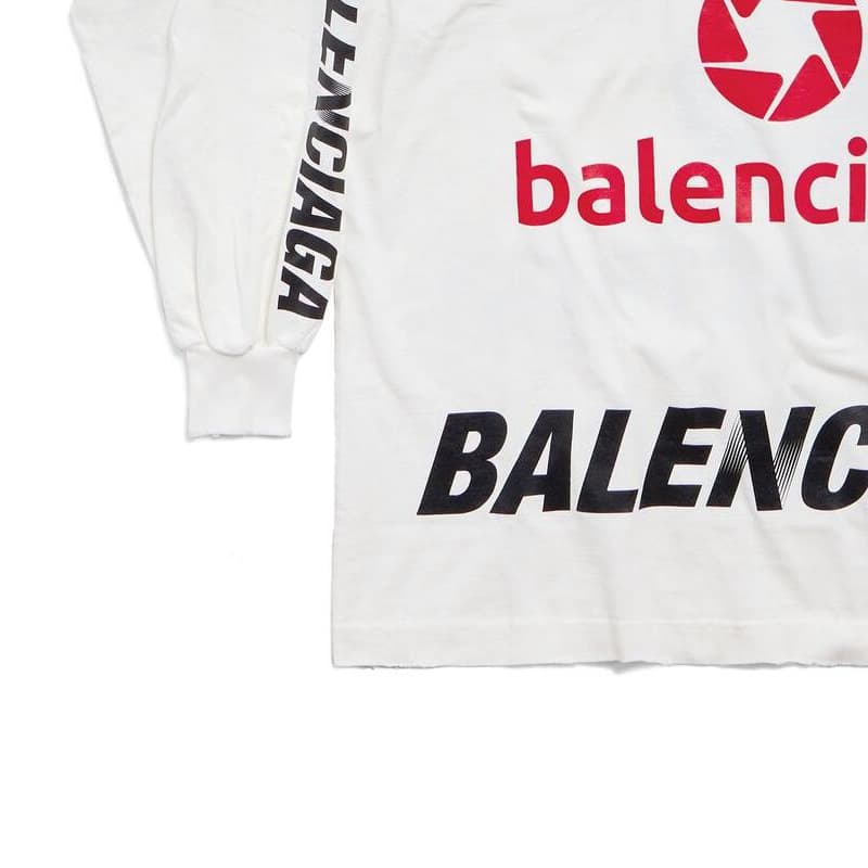 Футболка Balenciaga FW23 T Рубашка Свободного кроя Унисекс Белая - изображение 6