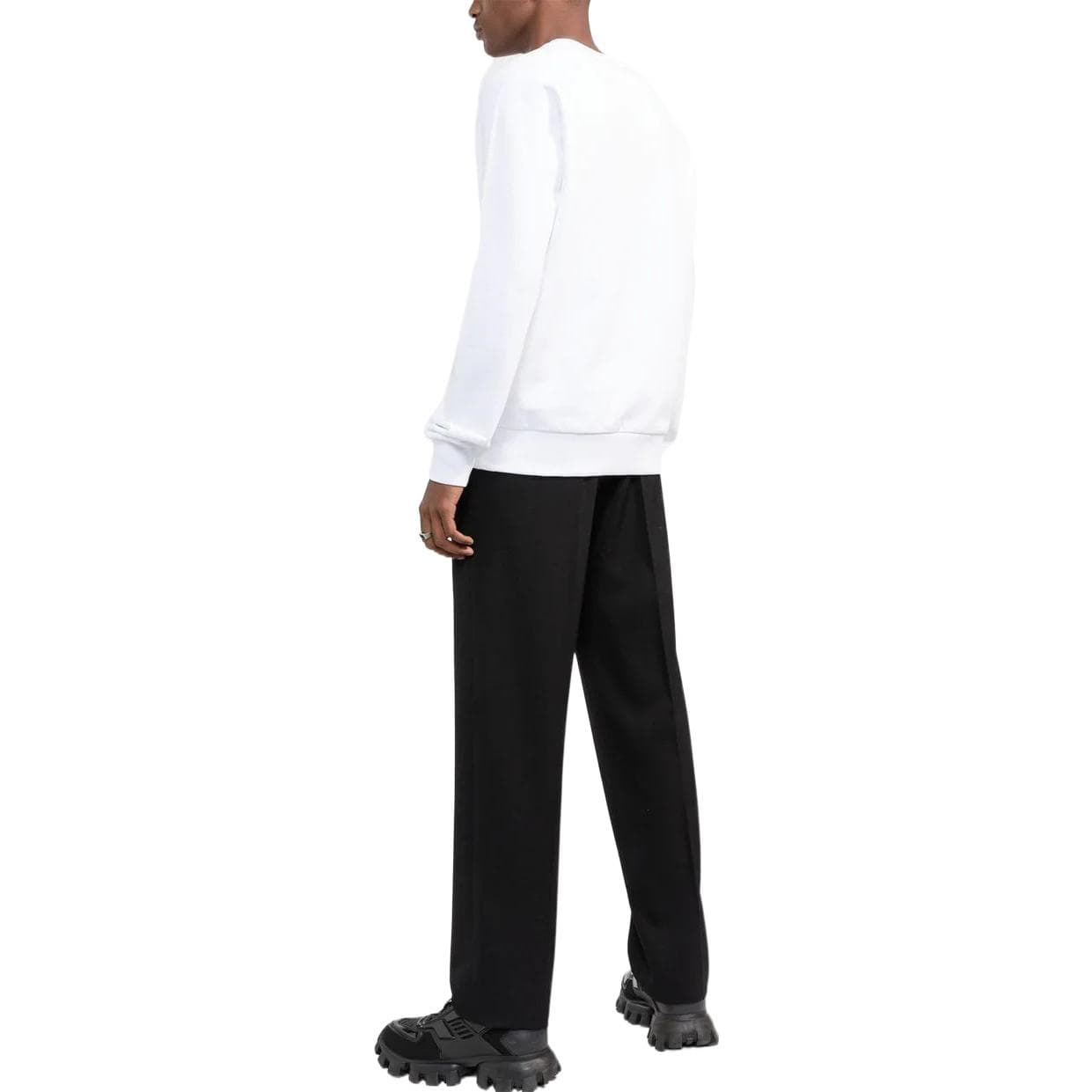 Кофта Balmain SS22 Logo Raglan Sweatshirt White — фото 3