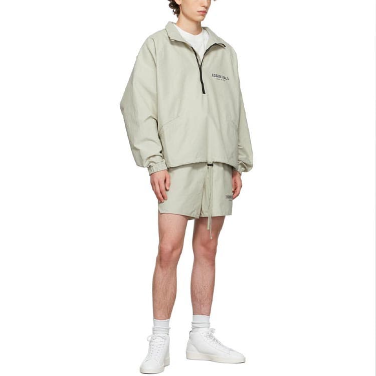 Куртка Fear of God Essentials FW21 Half-zip Track Jacket GreenConcrete Logo - изображение 3