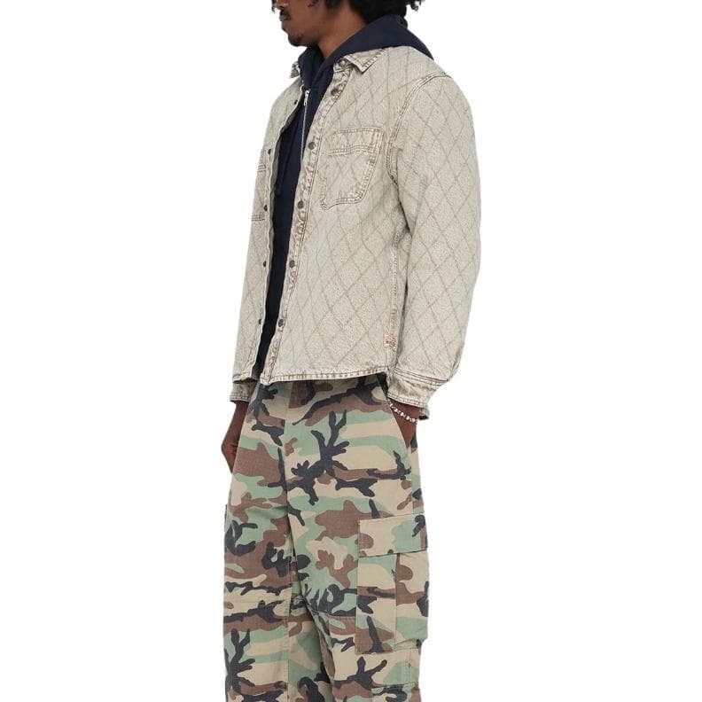 Рубашка Stussy FW23 QUILTED DENIM SHIRT - изображение 5