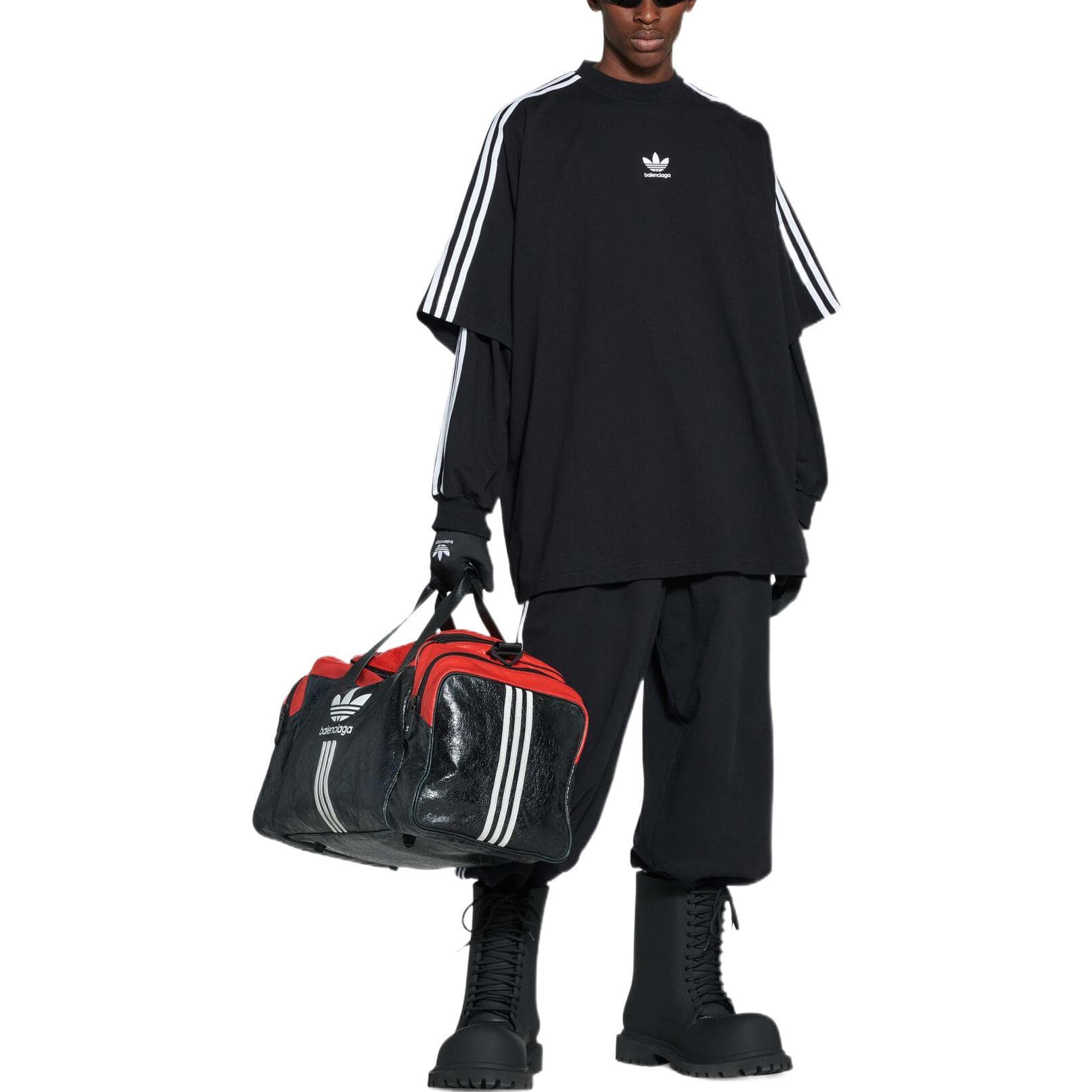 Футболка Balenciaga x adidas FW22 Logo T-Shirt Black — фото 4