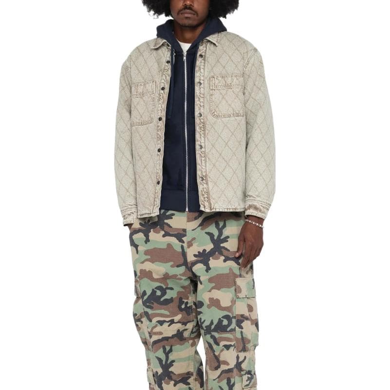 Рубашка Stussy FW23 QUILTED DENIM SHIRT - изображение 3