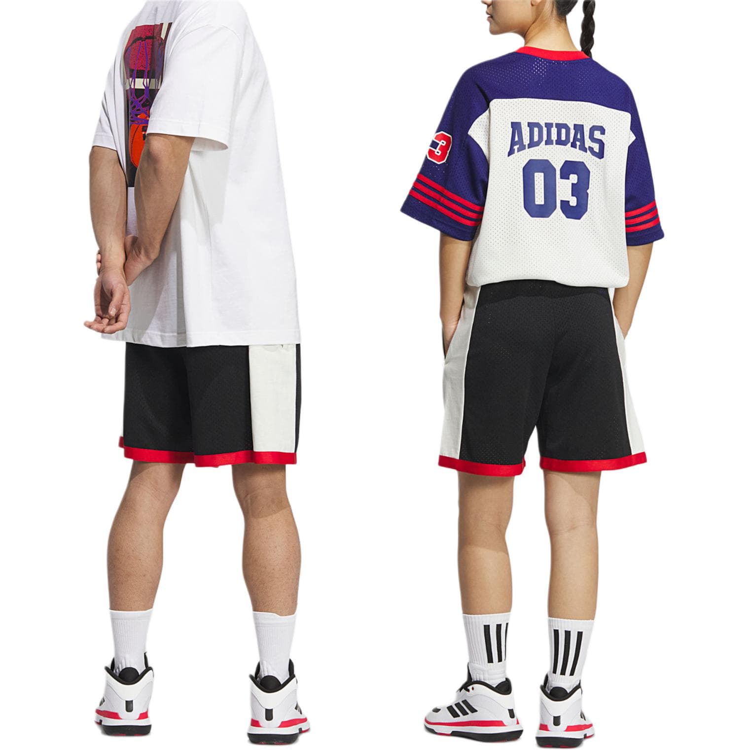 Баскетбольные шорты adidas SS24 Alphanumeric Colorblock Shorts - изображение 2