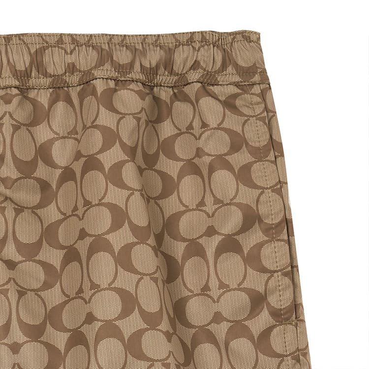 Шорты COACH SS23 Logo Drawstring Shorts Khaki - изображение 4