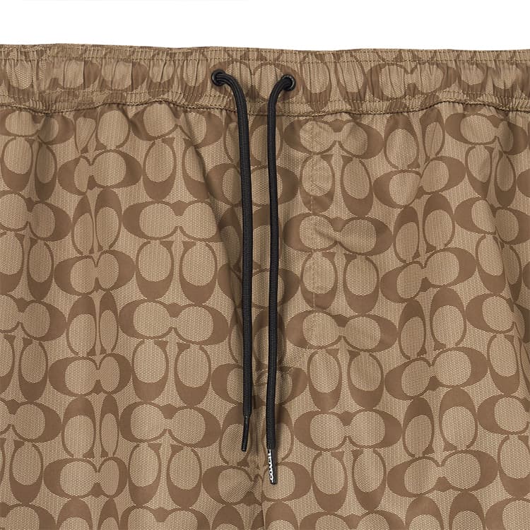 Шорты COACH SS23 Logo Drawstring Shorts Khaki - изображение 3