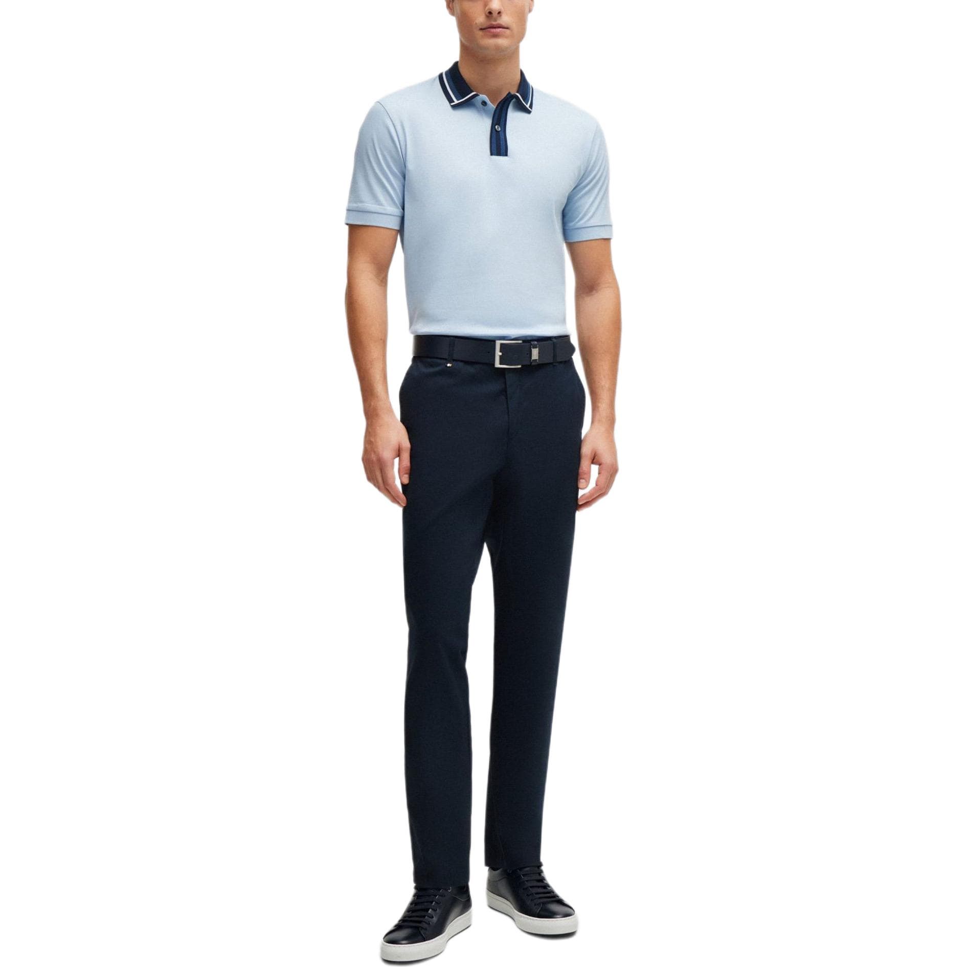Поло HUGO BOSS Mercerised-Cotton Slim-Fit Polo Shirt - изображение 4